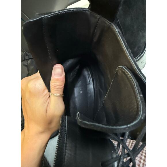 BY FAR Cobain 60mm platform boots black suede boots size w40 - Picture 5 of 8